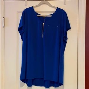 Shirt with zipper detail